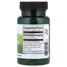 Swanson Purslane supplement facts bottle, green label panel with black cap