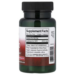 Swanson Vitamins CoQ10, 200 mg, Vegan Capsules