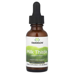 Swanson Vitamins, Milk Thistle Liquid Extract, Alcohol & Sugar Free, 1 fl oz (29.6 ml)