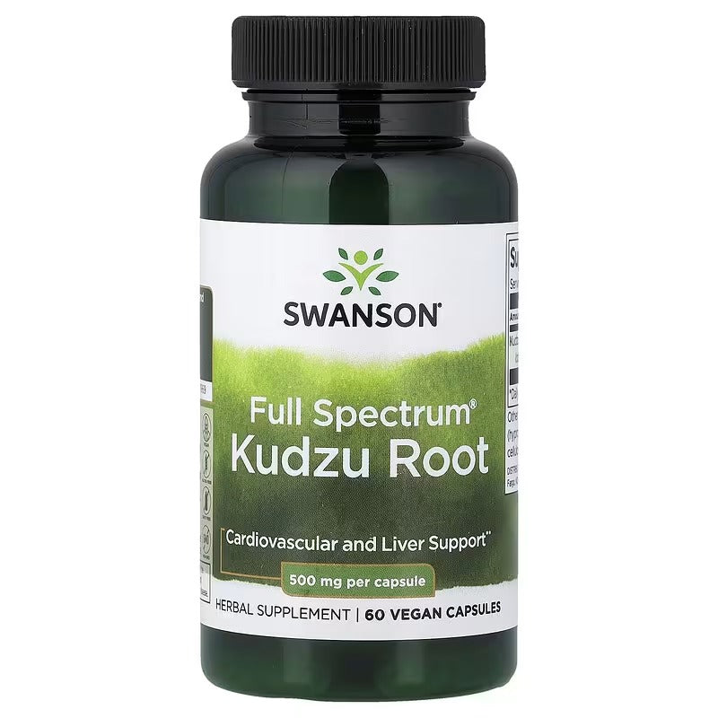 Swanson Vitamins, Full Spectrum® Kudzu Root, 500 mg, 60 Vegan Capsules