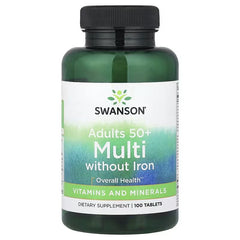 Swanson Vitamins, Adults 50+ Multi Without Iron, 100 Tablets