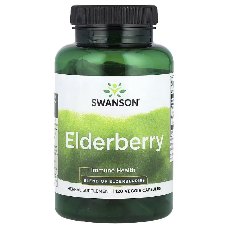 Swanson Vitamins, Elderberry, 120 Veg Capsules