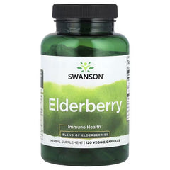 Swanson Vitamins, Elderberry, 120 Veg Capsules