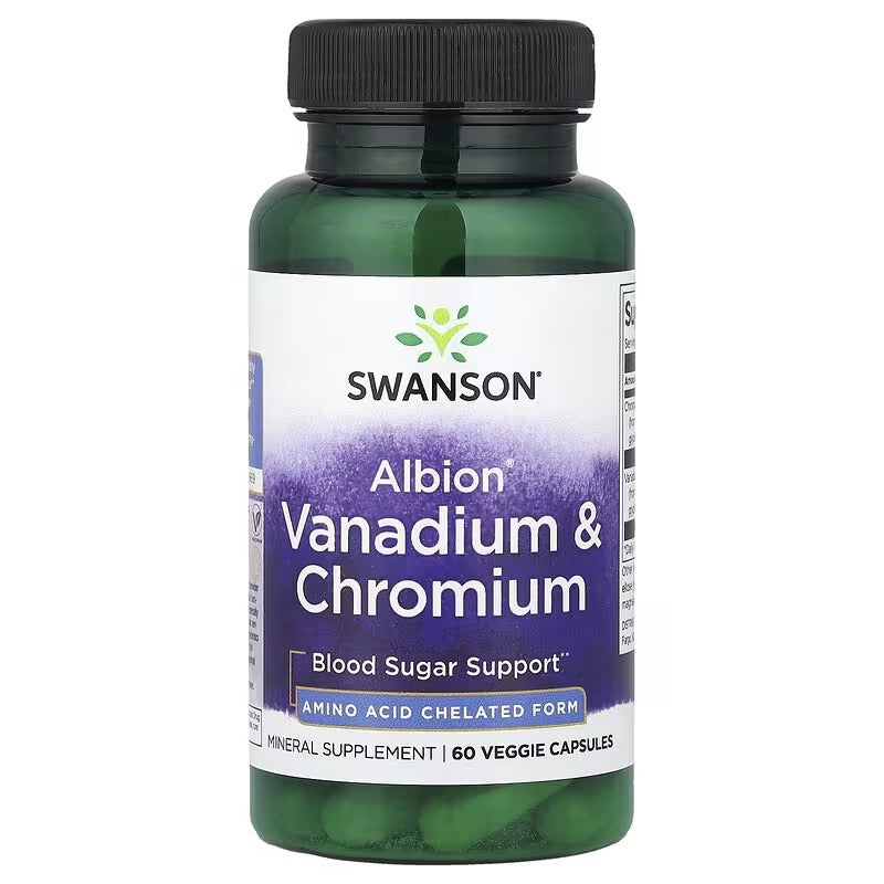 Swanson Vitamins, Albion Vanadium & Chromium, 60 Veg Capsules