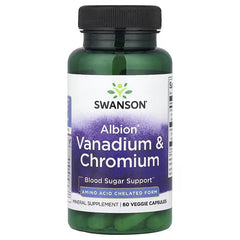 Swanson Vitamins, Albion Vanadium & Chromium, 60 Veg Capsules