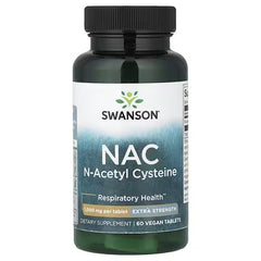 Swanson Vitamins, NAC, 60 Vegan Tablets (1 g per Tablet)