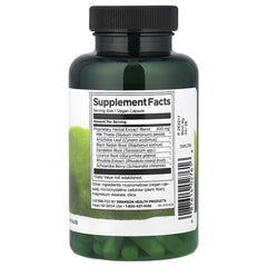 Swanson Liver Tone Supplement Facts label, dark green bottle, black cap, vegan capsules