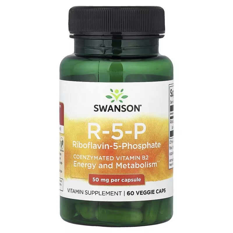 Swanson Vitamins, R-5-P, Riboflavin-5-Phosphate, 50 mg, 60 Veggie Caps