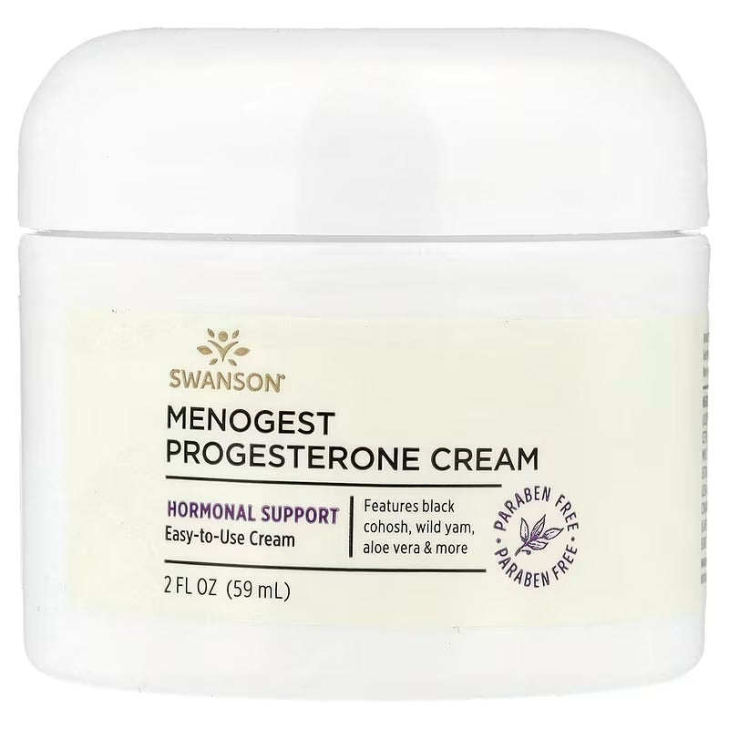 Swanson Vitamins, Menogest Progesterone Cream, 2 fl oz (59 ml)