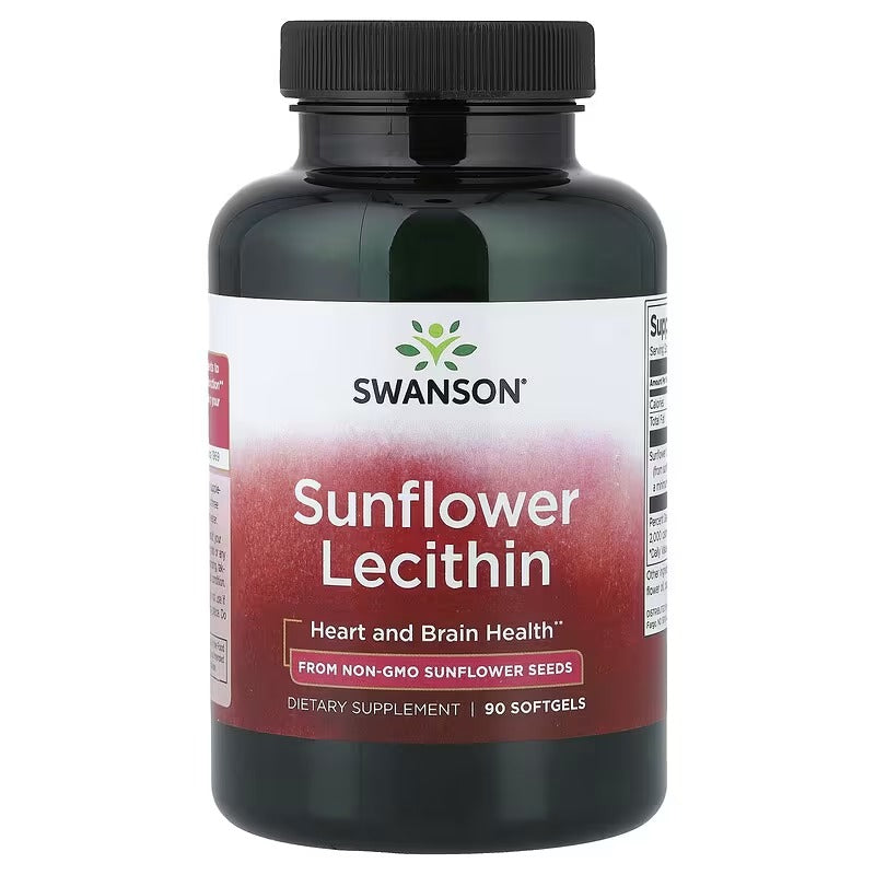 Swanson Vitamins, Sunflower Lecithin, 90 Capsules (1,200 mg per Capsule)