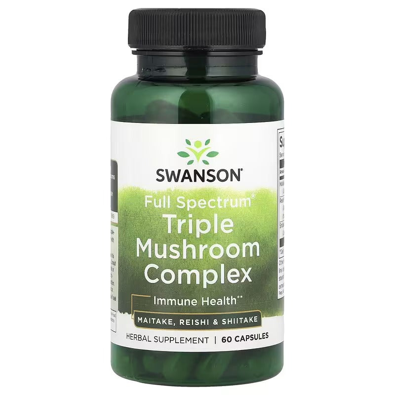 Swanson Vitamins, Full Spectrum® Triple Mushroom Complex, 60 Capsules