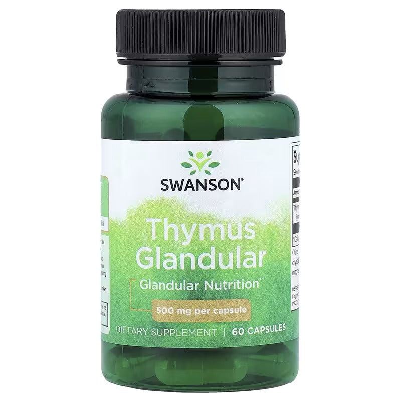 Swanson Vitamins, Thymus Glandular, 500 mg, 60 Capsules