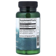 Supplement Facts label on L-citrulline malate bottle with visible capsules