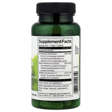 Supplement facts label on dark green bottle with black cap for vegan capsules