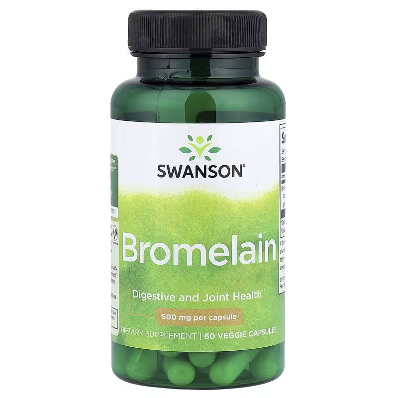 Swanson Vitamins, Bromelain, 500 mg, 60 Veg Capsules