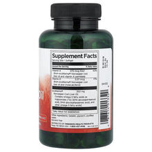 Swanson Norwegian cod liver oil supplement facts bottle, black cap, dark green softgels