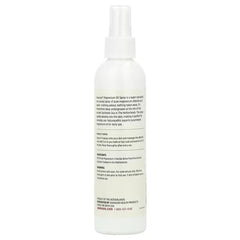 Swanson magnesium oil bottle with spray nozzle; back label with product details.