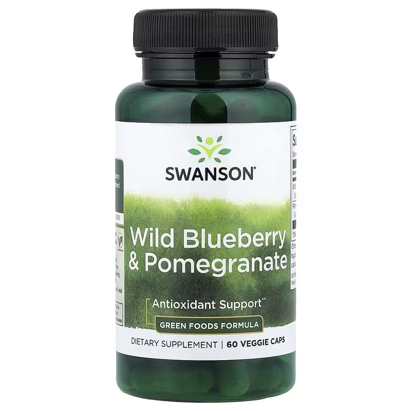 Swanson Vitamins, Wild Blueberry & Pomegranate, 60 Veggie Caps