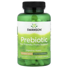 Swanson Vitamins, Prebiotic for Friendly Flora Support, 120 Vegan Capsules (375 mg per Capsule)