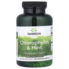 Swanson Vitamins, Chlorophyllin & Mint, 500 Chewable Tablets