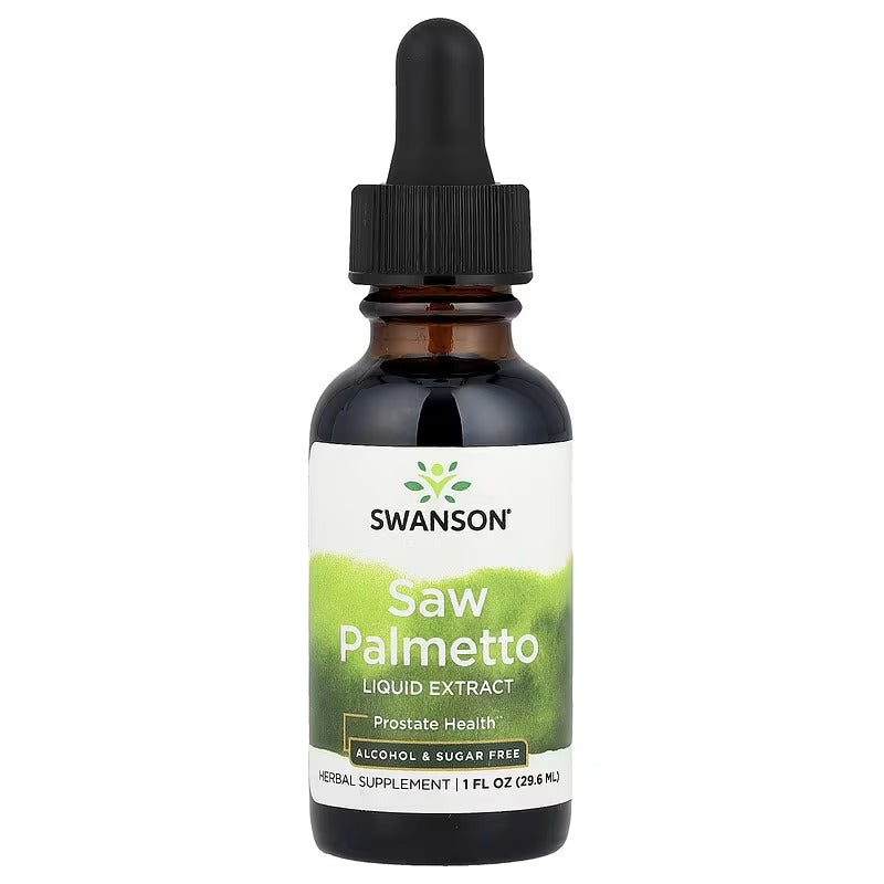 Swanson Vitamins, Saw Palmetto Liquid Extract, Alcohol & Sugar Free, 1 fl oz (29.6