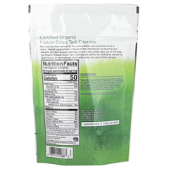 SWANSON freeze-dried tart cherries pouch back with nutrition facts and ingredients
