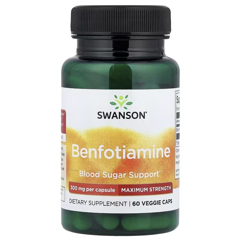 Swanson Vitamins, Benfotiamine, Maximum Strength, 300 mg, 60 Veg Caps