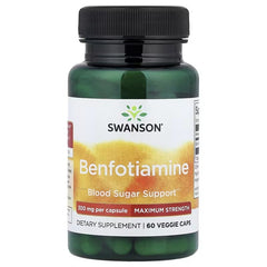 Swanson Vitamins, Benfotiamine, Maximum Strength, 300 mg, 60 Veg Caps