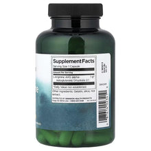 Swanson Arginine AKG supplement facts label on green bottle with black cap