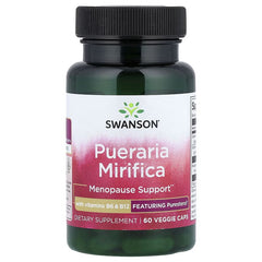 Swanson Vitamins, Pueraria Mirifica with Vitamins B6 & B12, 60 Veggie Caps
