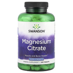 Swanson Vitamins, Magnesium Citrate, 240 Tablets (112.5 mg per Tablet)