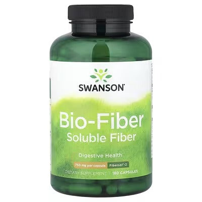 Swanson Vitamins, Bio-Fibre, 750 mg, 180 Capsules