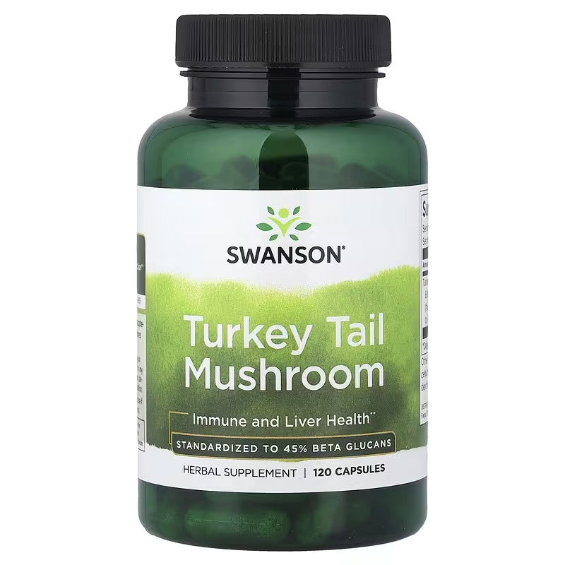 Swanson Vitamins, Turkey Tail Mushroom, 120 Capsules (500 mg per Capsule)