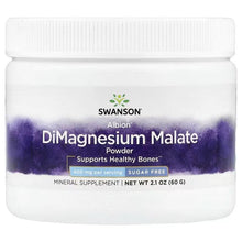 Swanson Albion DiMagnesium Malate powder jar, sugar-free label, white container