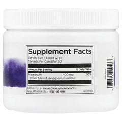 Swanson Vitamins, Albion® DiMagnesium Malate Powder, Sugar Free, 60 g (2.1 oz)