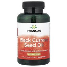 Swanson black currant seed oil softgels bottle, 500 mg, 180 count