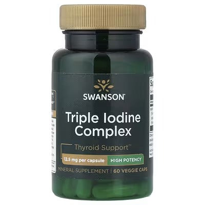 Swanson Vitamins, Triple Iodine Complex, 12.5 mg, 60 Veggie Caps