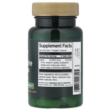 Swanson Triple Iodine Complex supplement facts bottle back, barcode and serving info