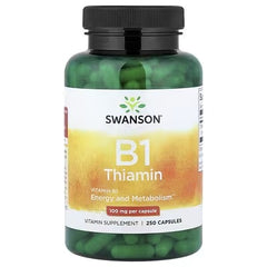 Swanson Vitamins, Vitamin B1 Thiamine, 100 mg, 250 Capsules