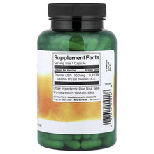 Swanson Vitamin B1 thiamin 100 mg supplement bottle with Supplement Facts label