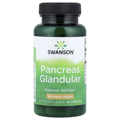 Swanson Vitamins, Pancreas Glandular, 500 mg, 60 Capsules