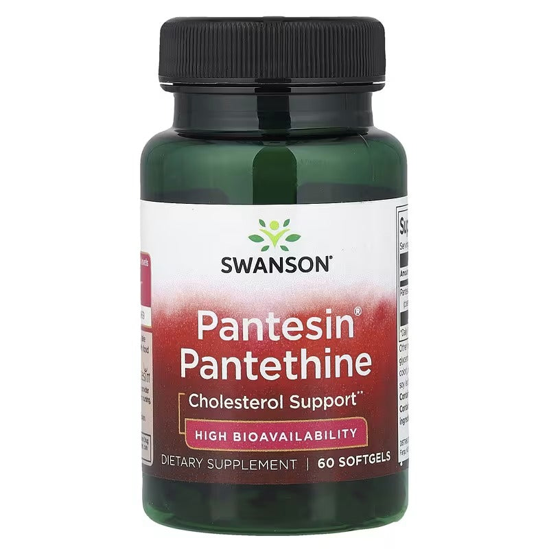 Swanson Vitamins, Pantesin® Pantethine, 60 Softgels (300 mg Per softgel)