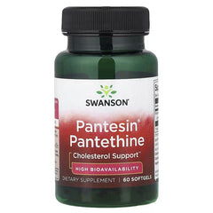 Swanson Vitamins, Pantesin® Pantethine, 60 Softgels (300 mg Per softgel)