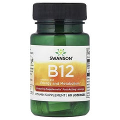 Swanson Vitamins, Vitamin B12, 60 Lozenges (5,000 mcg per Lozenge)