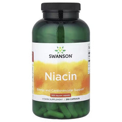 Swanson Vitamins, Niacin, 500 mg, 250 Capsules