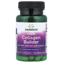 Swanson vegan collagen builder supplement bottle with purple front label and veggie caps