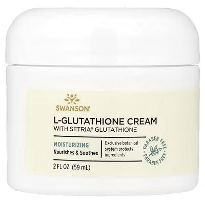 Swanson Vitamins, L-Glutathione Cream with Setria® Glutathione, 2 fl oz (59 ml)