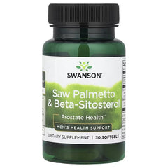 Swanson Vitamins, Saw Palmetto & Beta-Sitosterol, 30 Softgels