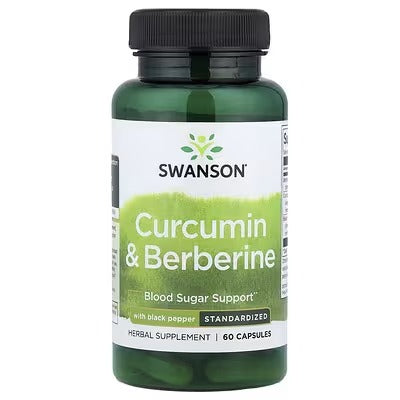 Swanson Vitamins, Curcumin & Berberine with Black Pepper, 60 Capsules