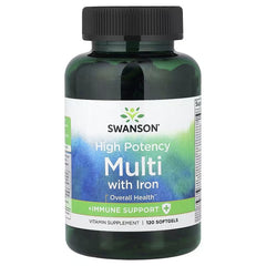 Swanson Vitamins, Multi With Iron, High Potency, 120 Softgels